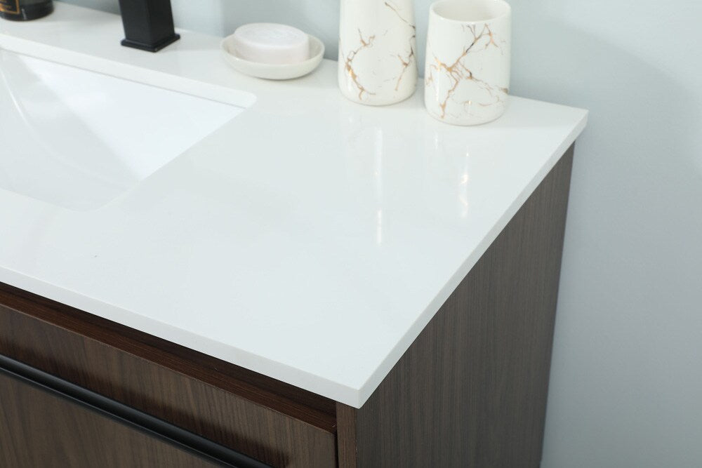 Elegant Furniture & Lighting - Sloane 40 inch Single bathroom vanity in walnut - VF42540MWT veiw 6