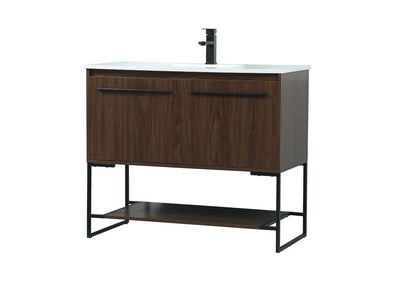 Elegant Furniture & Lighting - Sloane 40 inch Single bathroom vanity in walnut - VF42540MWT veiw 8