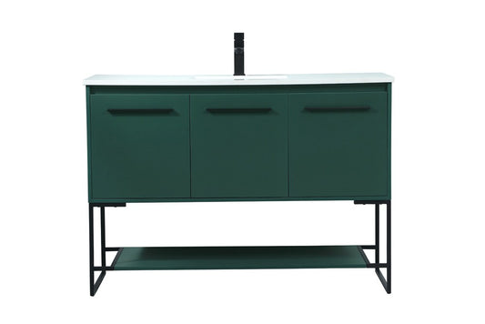 Elegant Furniture & Lighting - Sloane 48 inch Single bathroom vanity in green - VF42548MGN veiw 1