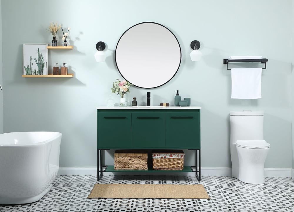 Elegant Furniture & Lighting - Sloane 48 inch Single bathroom vanity in green - VF42548MGN veiw 5