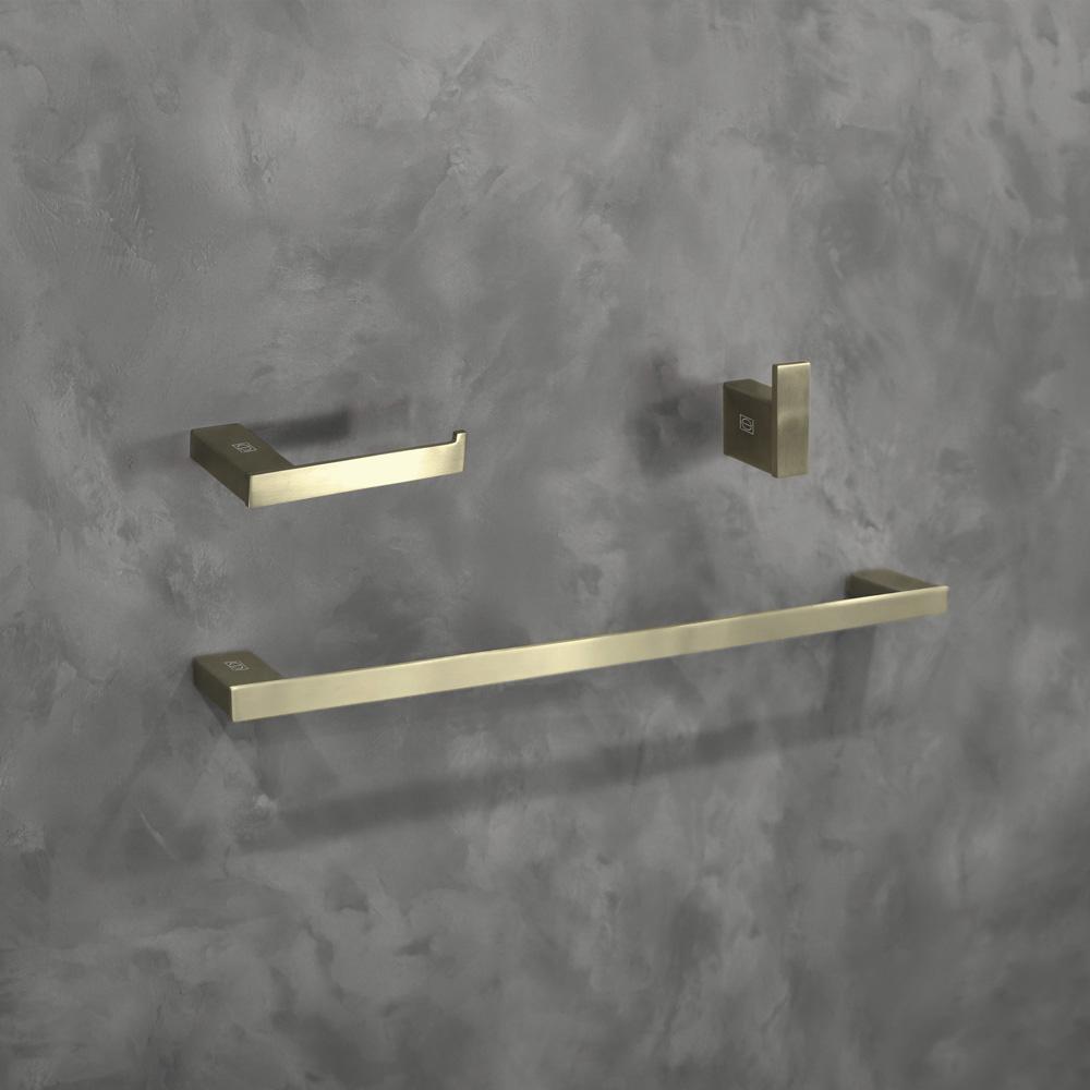 Elegant Furniture & Lighting - Sofia 3-Piece Bathroom Hardware Set in Brushed Gold - HWB-13S3HBGD veiw 2