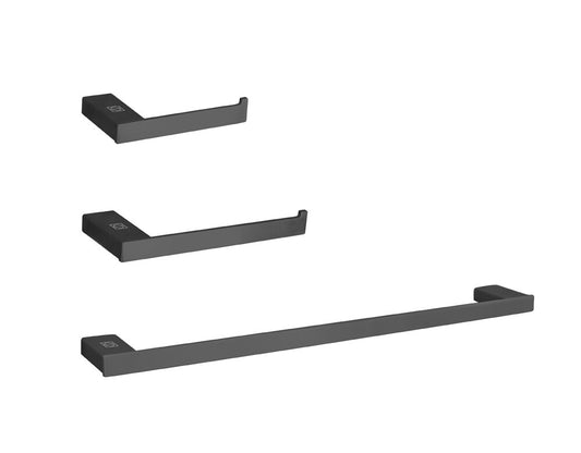 Elegant Furniture & Lighting - Sofia 3-Piece Bathroom Hardware Set in Matte Black - HWB-13S3RMBK veiw 1
