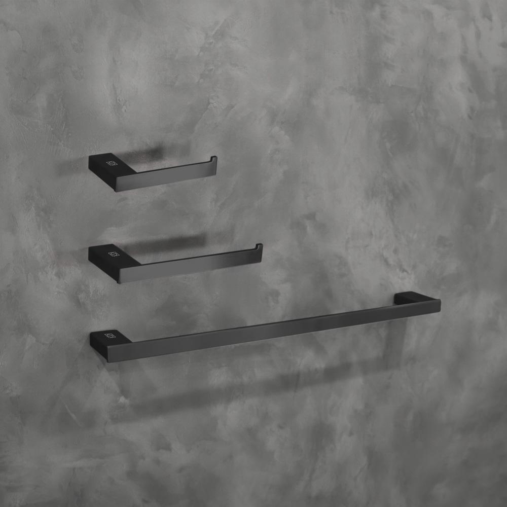 Elegant Furniture & Lighting - Sofia 3-Piece Bathroom Hardware Set in Matte Black - HWB-13S3RMBK veiw 2