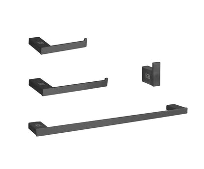 Elegant Furniture & Lighting - Sofia 4-Piece Bathroom Hardware Set in Matte Black - HWB-13S4MBK veiw 1