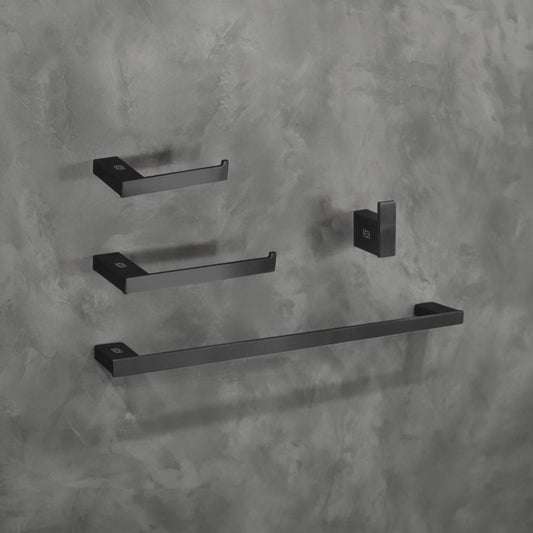 Elegant Furniture & Lighting - Sofia 4-Piece Bathroom Hardware Set in Matte Black - HWB-13S4MBK veiw 2