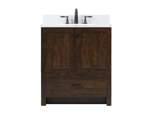 Elegant Furniture & Lighting - Soma 30 inch Single bathroom vanity in expresso with backsplash - VF2830EX-BS veiw 1