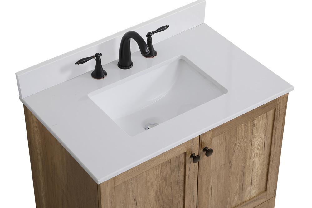 Elegant Furniture & Lighting - Soma 30 inch Single Bathroom Vanity in Natural oak with Backsplash - VF2830NT-BS veiw 3