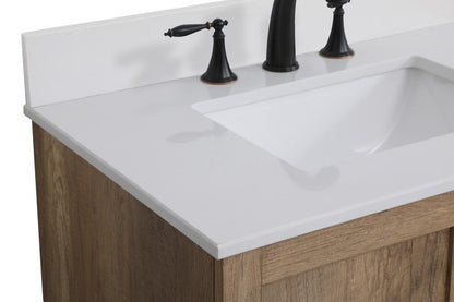 Elegant Furniture & Lighting - Soma 30 inch Single Bathroom Vanity in Natural oak with Backsplash - VF2830NT-BS veiw 4