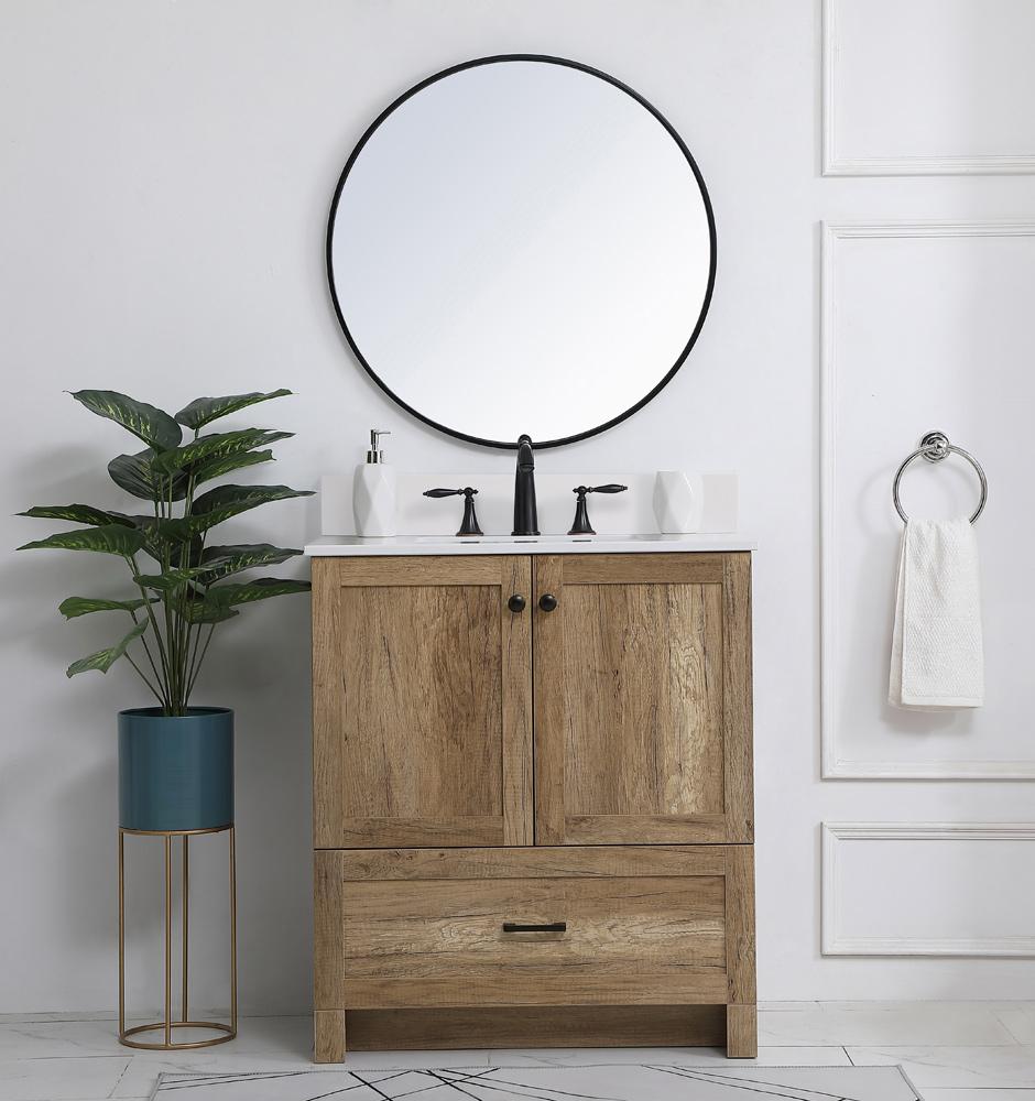 Elegant Furniture & Lighting - Soma 30 inch Single Bathroom Vanity in Natural oak with Backsplash - VF2830NT-BS veiw 10