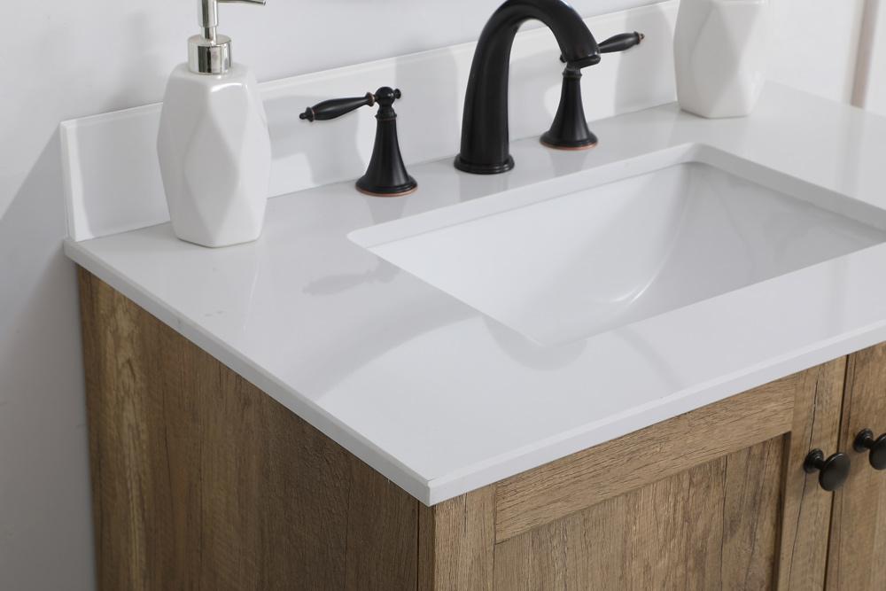 Elegant Furniture & Lighting - Soma 30 inch Single Bathroom Vanity in Natural oak with Backsplash - VF2830NT-BS veiw 11