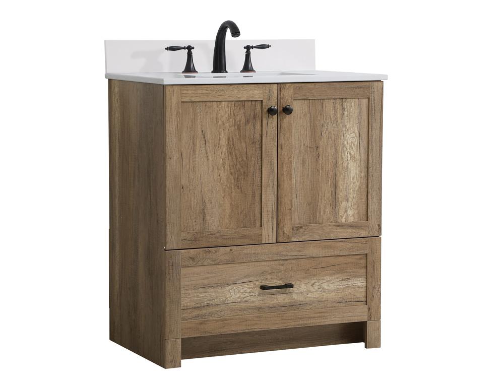 Elegant Furniture & Lighting - Soma 30 inch Single Bathroom Vanity in Natural oak with Backsplash - VF2830NT-BS veiw 13