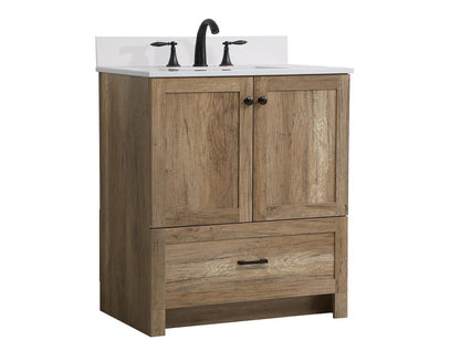 Elegant Furniture & Lighting - Soma 30 inch Single Bathroom Vanity in Natural oak with Backsplash - VF2830NT-BS veiw 13
