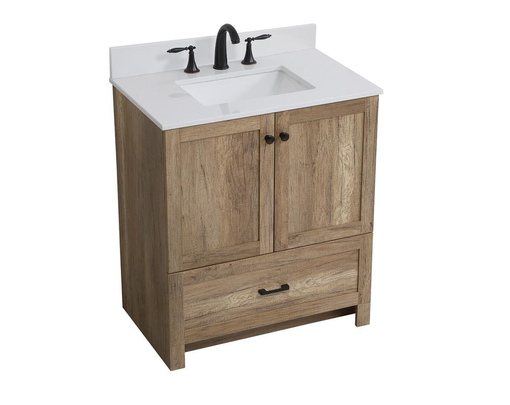 Elegant Furniture & Lighting - Soma 30 inch Single Bathroom Vanity in Natural oak with Backsplash - VF2830NT-BS veiw 14