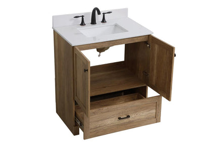 Elegant Furniture & Lighting - Soma 30 inch Single Bathroom Vanity in Natural oak with Backsplash - VF2830NT-BS veiw 15