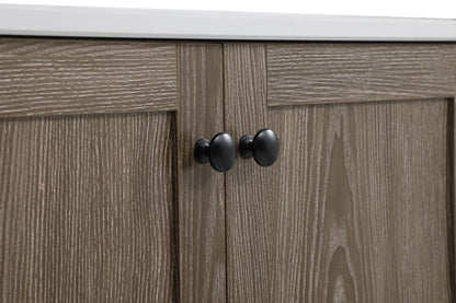 Elegant Furniture & Lighting - Soma 30 inch Single Bathroom Vanity in Weathered oak with Backsplash - VF2830WO-BS veiw 5