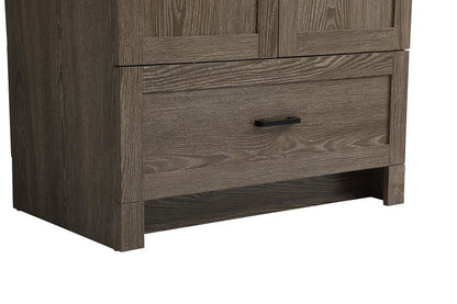 Elegant Furniture & Lighting - Soma 30 inch Single Bathroom Vanity in Weathered oak with Backsplash - VF2830WO-BS veiw 6