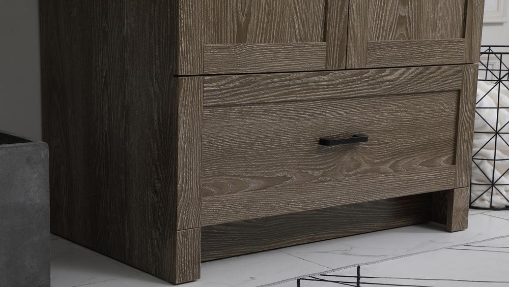 Elegant Furniture & Lighting - Soma 30 inch Single Bathroom Vanity in Weathered oak with Backsplash - VF2830WO-BS veiw 12