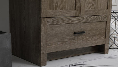 Elegant Furniture & Lighting - Soma 30 inch Single Bathroom Vanity in Weathered oak with Backsplash - VF2830WO-BS veiw 12