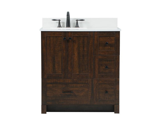 Elegant Furniture & Lighting - Soma 32 inch Single bathroom vanity in expresso with backsplash - VF2832EX-BS veiw 1