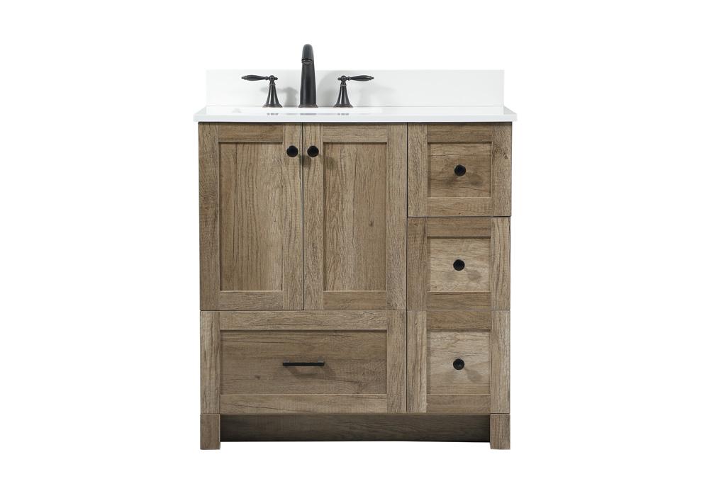 Elegant Furniture & Lighting - Soma 32 inch Single bathroom vanity in natural oak with backsplash - VF2832NT-BS veiw 1