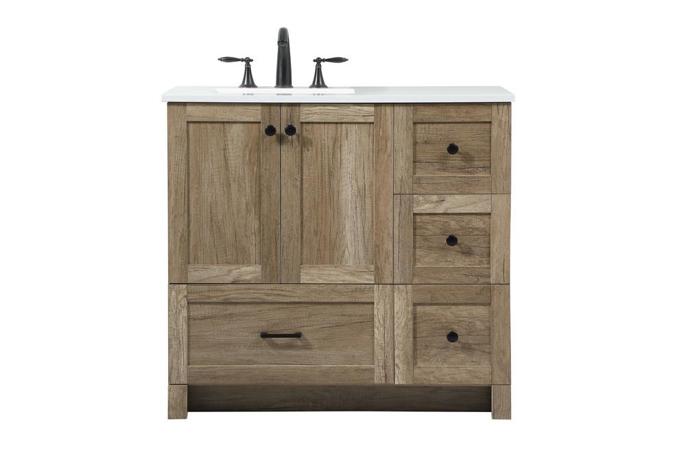 Elegant Furniture & Lighting - Soma 36 inch Single bathroom vanity in natural oak - VF2836NT veiw 1