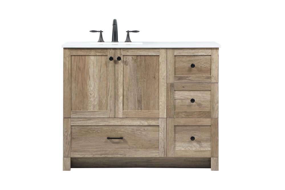 Elegant Furniture & Lighting - Soma 42 inch Single bathroom vanity in natural oak - VF2842NT veiw 1