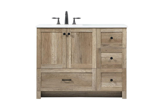 Elegant Furniture & Lighting - Soma 42 inch Single bathroom vanity in natural oak - VF2842NT veiw 1