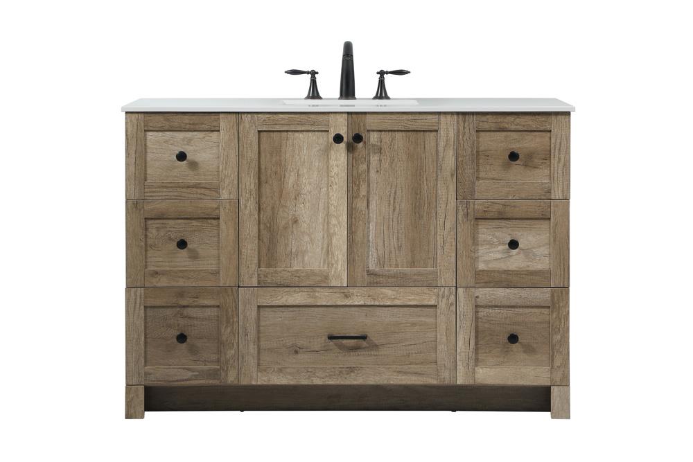 Elegant Furniture & Lighting - Soma 48 inch Single bathroom vanity in natural oak - VF2848NT veiw 1