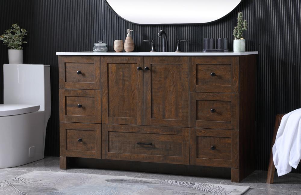 Elegant Furniture & Lighting - Soma 54 Inch SIngle Bathroom Vanity In Expresso - VF2854EX veiw 3