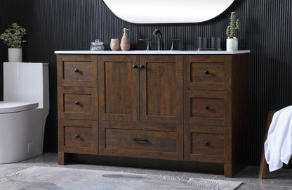 Elegant Furniture & Lighting - Soma 54 Inch SIngle Bathroom Vanity In Expresso - VF2854EX veiw 3