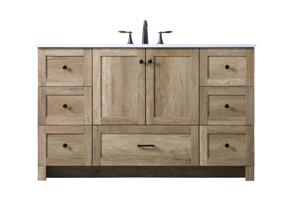 Elegant Furniture & Lighting - Soma 54 Inch SIngle Bathroom Vanity In Natural Oak - VF2854NT veiw 1
