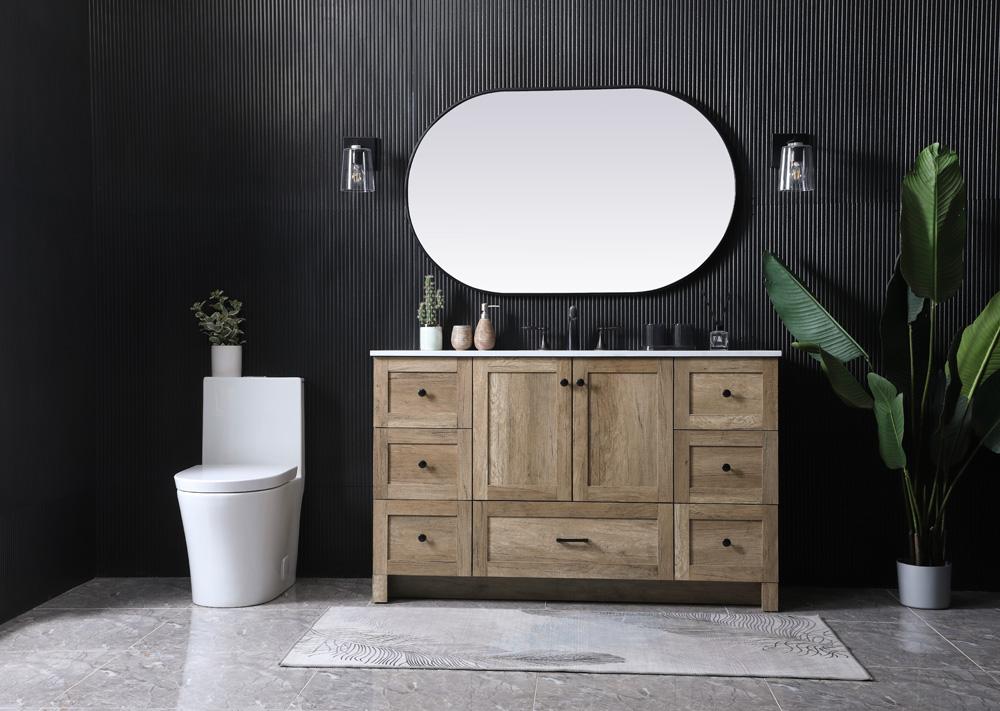 Elegant Furniture & Lighting - Soma 54 Inch SIngle Bathroom Vanity In Natural Oak - VF2854NT veiw 5