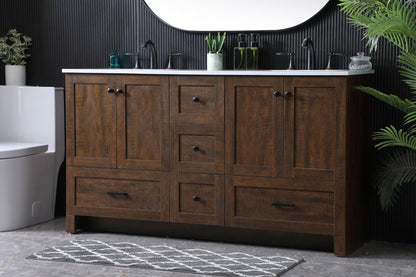 Elegant Furniture & Lighting - Soma 60 Inch Double Bathroom Vanity In Expresso - VF2860DEX veiw 3