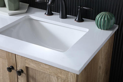 Elegant Furniture & Lighting - Soma 60 Inch Double Bathroom Vanity In Natural Oak - VF2860DNT veiw 6