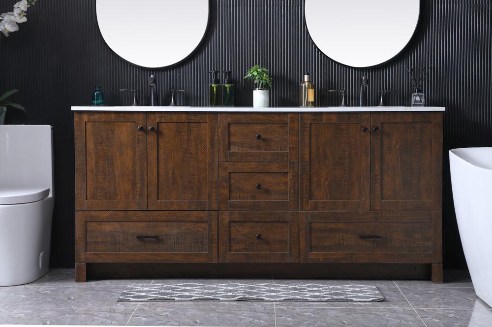Elegant Furniture & Lighting - Soma 72 Inch Double Bathroom Vanity In Expresso - VF2872DEX veiw 2
