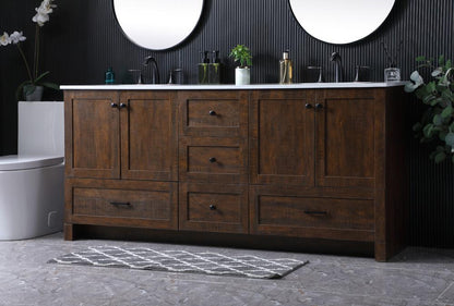 Elegant Furniture & Lighting - Soma 72 Inch Double Bathroom Vanity In Expresso - VF2872DEX veiw 3