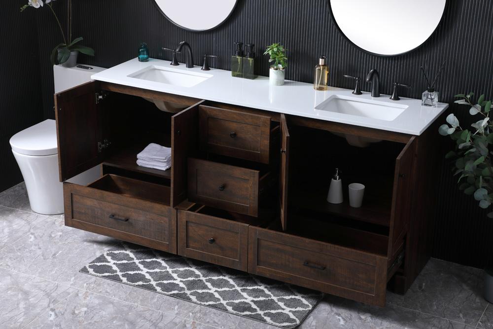Elegant Furniture & Lighting - Soma 72 Inch Double Bathroom Vanity In Expresso - VF2872DEX veiw 4