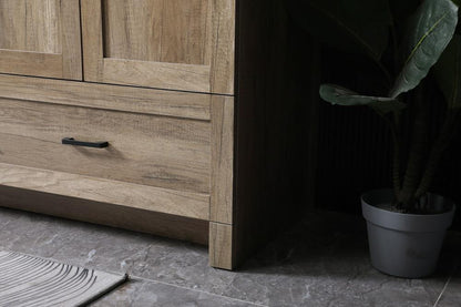 Elegant Furniture & Lighting - Soma 72 Inch Double Bathroom Vanity In Natural Oak - VF2872DNT veiw 7