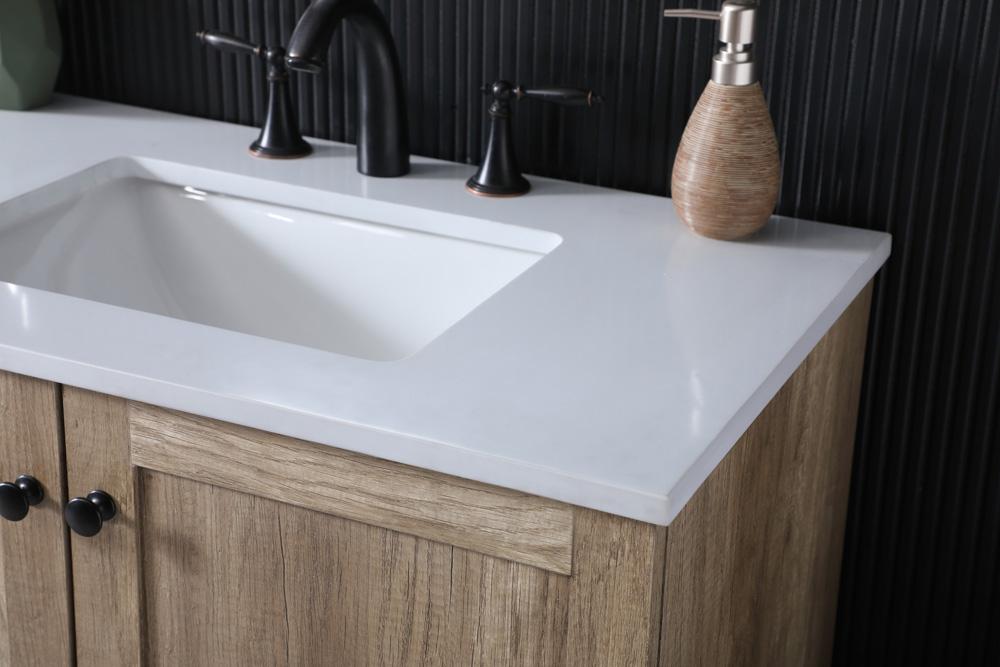 Elegant Furniture & Lighting - Soma 84 Inch Double Bathroom Vanity In Natural Oak - VF2884DNT veiw 6