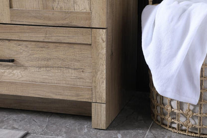 Elegant Furniture & Lighting - Soma 84 Inch Double Bathroom Vanity In Natural Oak - VF2884DNT veiw 7