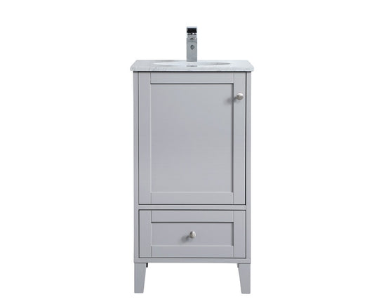 Elegant Furniture & Lighting - Sommerville 18 inch Single Bathroom Vanity in Grey - VF18018GR veiw 1