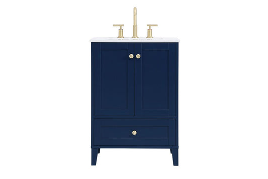 Elegant Furniture & Lighting - Sommerville 24 inch Single Bathroom Vanity in Blue - VF18024BL veiw 1