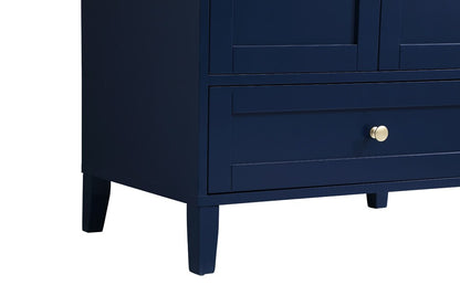 Elegant Furniture & Lighting - Sommerville 30 inch Single Bathroom Vanity in Blue with Backsplash - VF18030BL-BS veiw 5