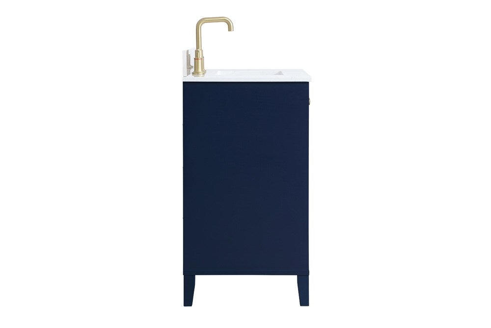 Elegant Furniture & Lighting - Sommerville 30 inch Single Bathroom Vanity in Blue with Backsplash - VF18030BL-BS veiw 7