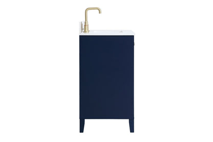 Elegant Furniture & Lighting - Sommerville 30 inch Single Bathroom Vanity in Blue with Backsplash - VF18030BL-BS veiw 7