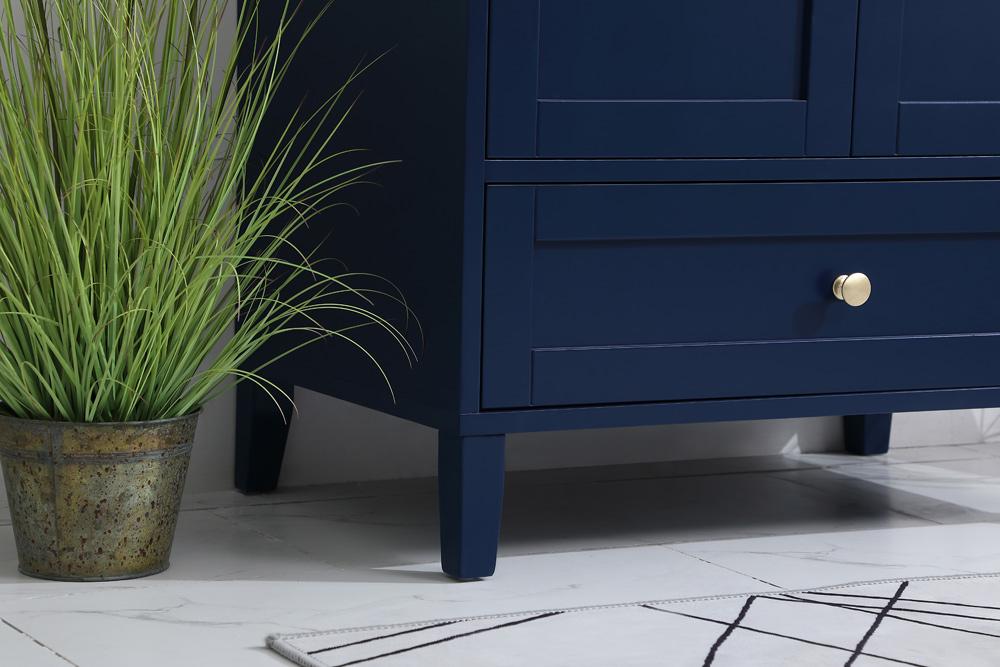Elegant Furniture & Lighting - Sommerville 30 inch Single Bathroom Vanity in Blue with Backsplash - VF18030BL-BS veiw 12