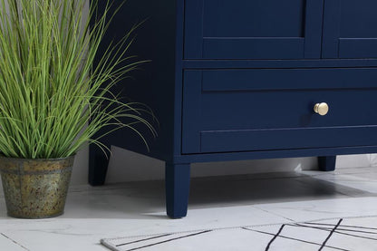 Elegant Furniture & Lighting - Sommerville 30 inch Single Bathroom Vanity in Blue with Backsplash - VF18030BL-BS veiw 12