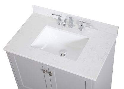 Elegant Furniture & Lighting - Sommerville 30 inch Single Bathroom Vanity in Grey with Backsplash - VF18030GR-BS veiw 3