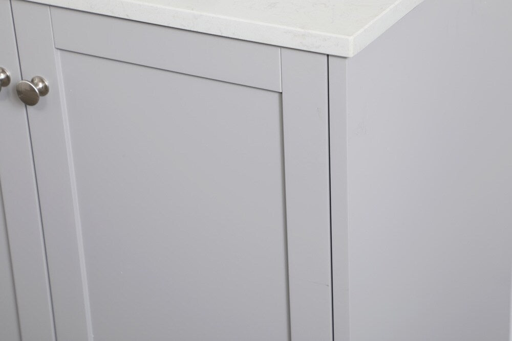 Elegant Furniture & Lighting - Sommerville 30 inch Single Bathroom Vanity in Grey with Backsplash - VF18030GR-BS veiw 5
