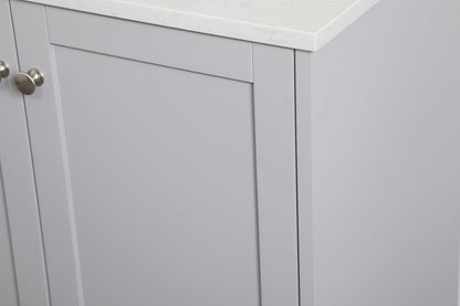 Elegant Furniture & Lighting - Sommerville 30 inch Single Bathroom Vanity in Grey with Backsplash - VF18030GR-BS veiw 5